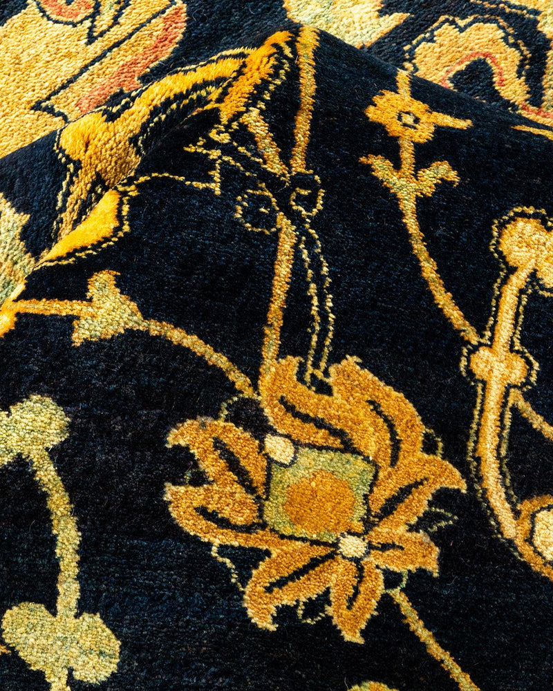 One-of-a-Kind Imported Hand-Knotted Area Rug  - Blue, 8' 1" x 9' 10" - Modern Rug Importers