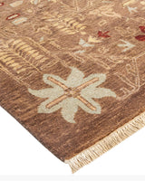 One-of-a-Kind Imported Hand-Knotted Area Rug  - Brown, 9' 0" x 11' 10" - Modern Rug Importers
