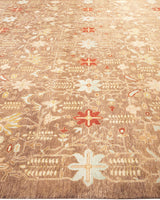 One-of-a-Kind Imported Hand-Knotted Area Rug  - Brown, 9' 0" x 11' 10" - Modern Rug Importers