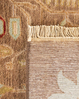 One-of-a-Kind Imported Hand-Knotted Area Rug  - Brown, 9' 0" x 11' 10" - Modern Rug Importers