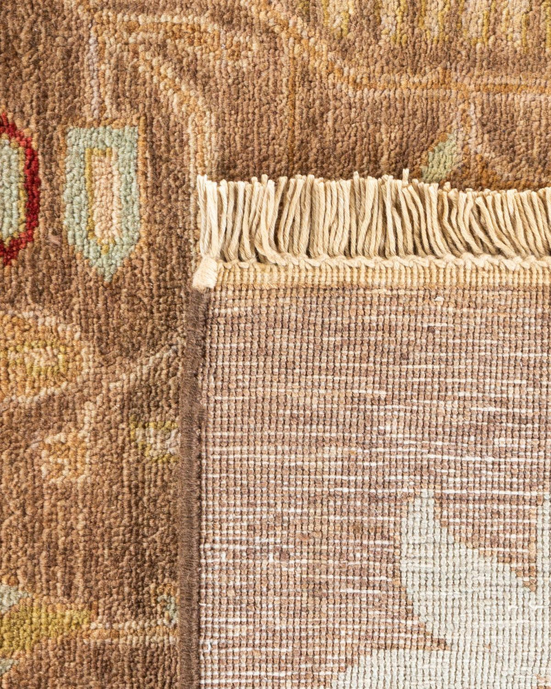 One-of-a-Kind Imported Hand-Knotted Area Rug  - Brown, 9' 0" x 11' 10" - Modern Rug Importers