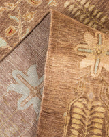 One-of-a-Kind Imported Hand-Knotted Area Rug  - Brown, 9' 0" x 11' 10" - Modern Rug Importers