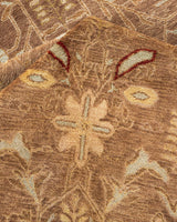 One-of-a-Kind Imported Hand-Knotted Area Rug  - Brown, 9' 0" x 11' 10" - Modern Rug Importers