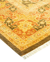 One-of-a-Kind Imported Hand-Knotted Area Rug  - Green, 6' 2" x 10' 10" - Modern Rug Importers