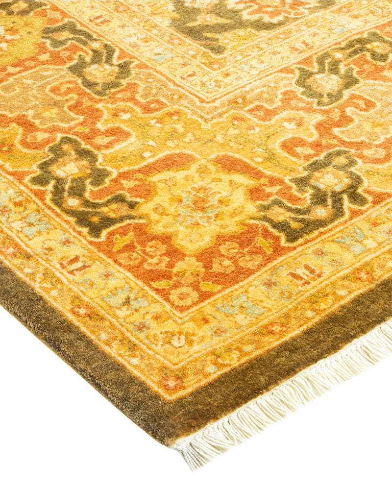 One-of-a-Kind Imported Hand-Knotted Area Rug  - Green, 6' 2" x 10' 10" - Modern Rug Importers