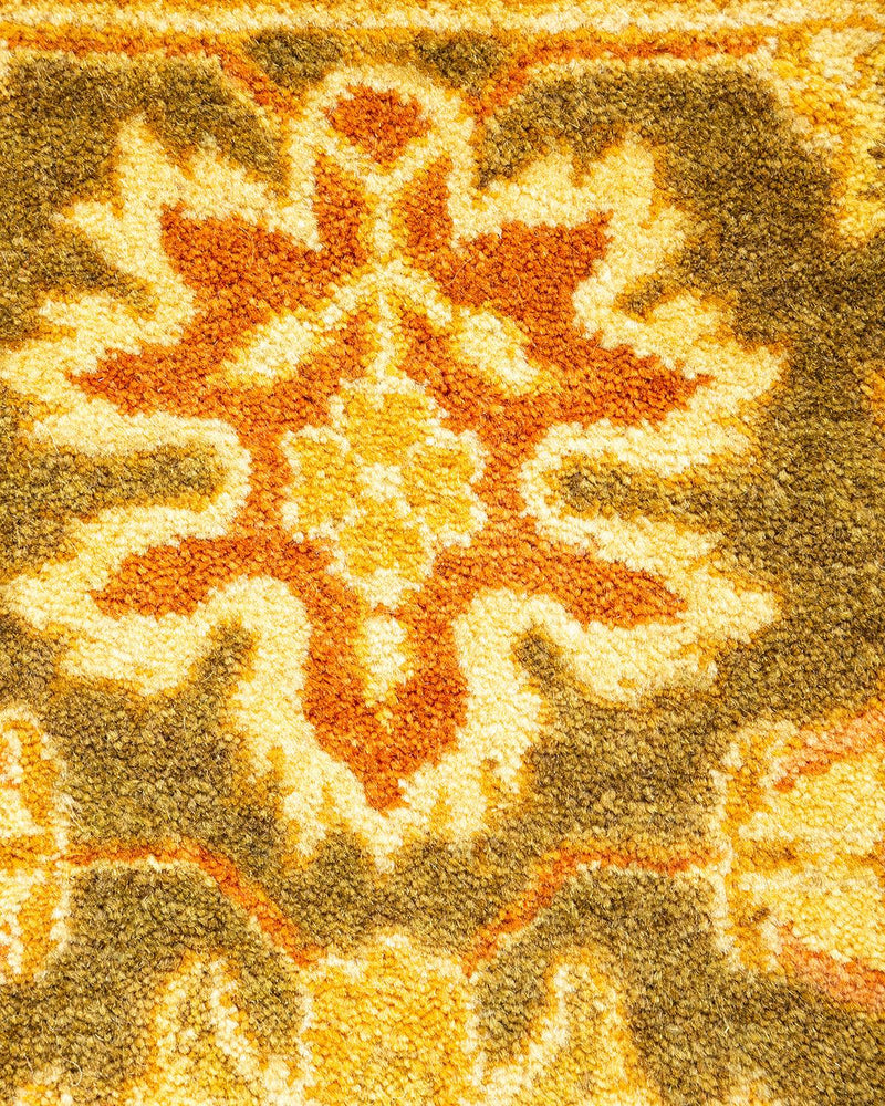 One-of-a-Kind Imported Hand-Knotted Area Rug  - Green, 6' 2" x 10' 10" - Modern Rug Importers