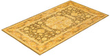 One-of-a-Kind Imported Hand-Knotted Area Rug  - Green, 6' 2" x 10' 10" - Modern Rug Importers