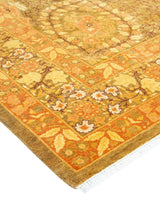 One-of-a-Kind Imported Hand-Knotted Area Rug  - Green, 6' 2" x 9' 3" - Modern Rug Importers