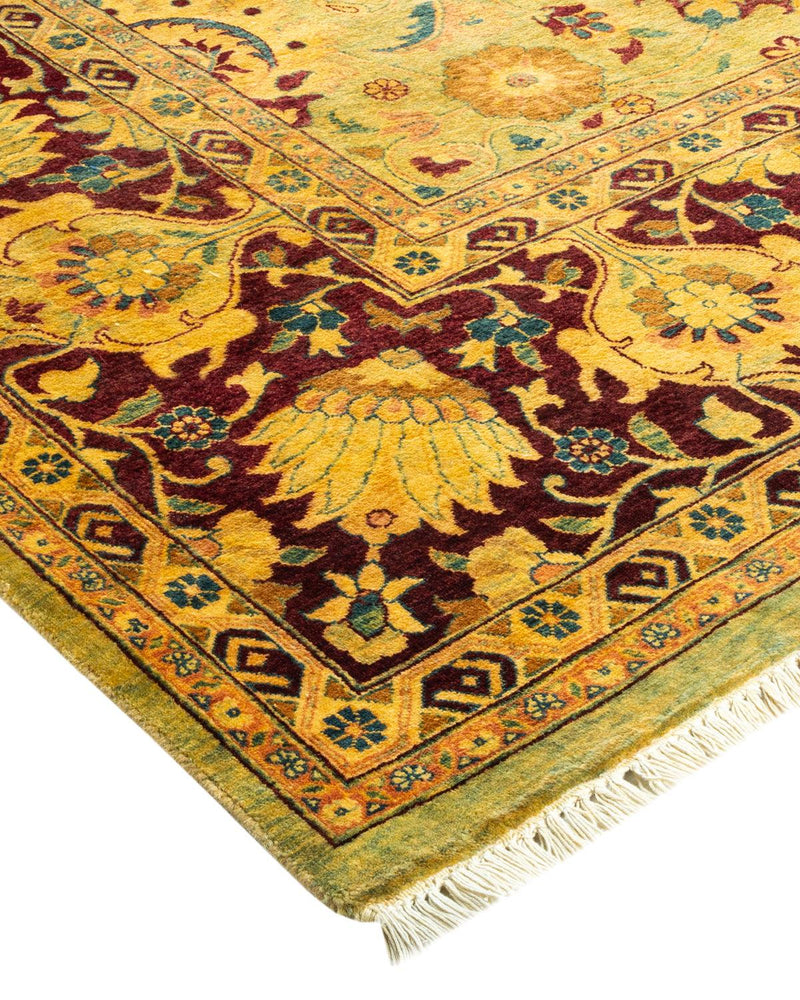 One-of-a-Kind Imported Hand-Knotted Area Rug  - Green, 8' 1" x 9' 10" - Modern Rug Importers