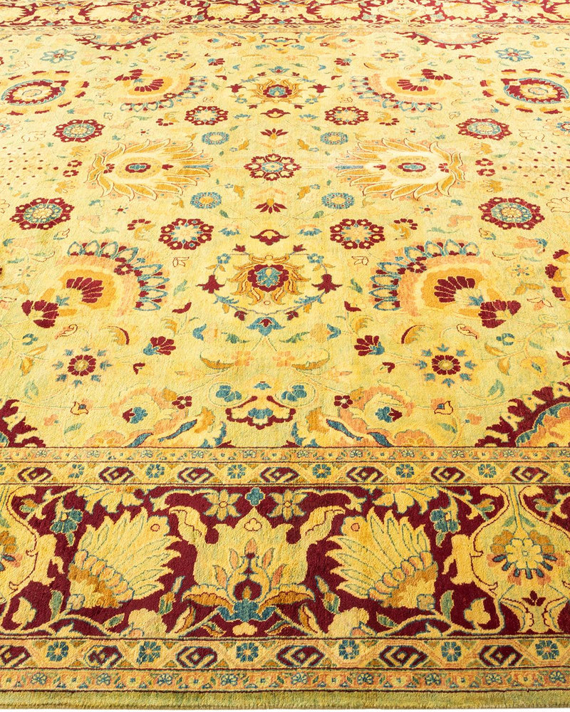 One-of-a-Kind Imported Hand-Knotted Area Rug  - Green, 8' 1" x 9' 10" - Modern Rug Importers