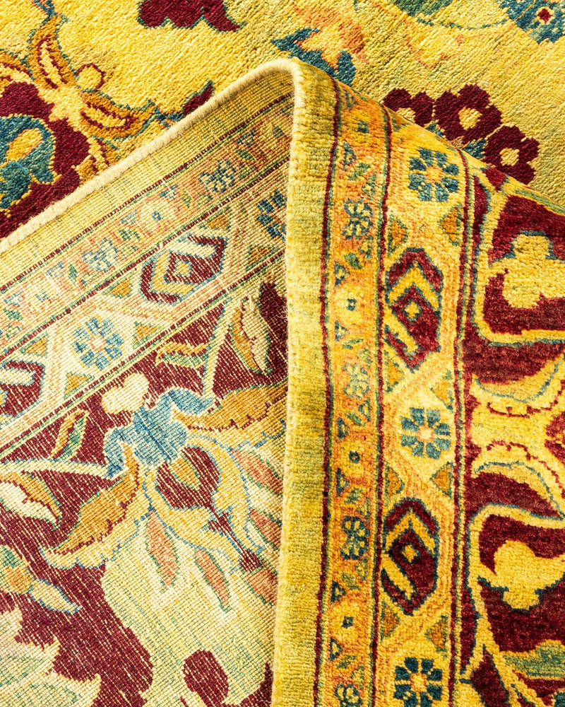 One-of-a-Kind Imported Hand-Knotted Area Rug  - Green, 8' 1" x 9' 10" - Modern Rug Importers
