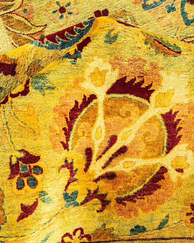One-of-a-Kind Imported Hand-Knotted Area Rug  - Green, 8' 1" x 9' 10" - Modern Rug Importers