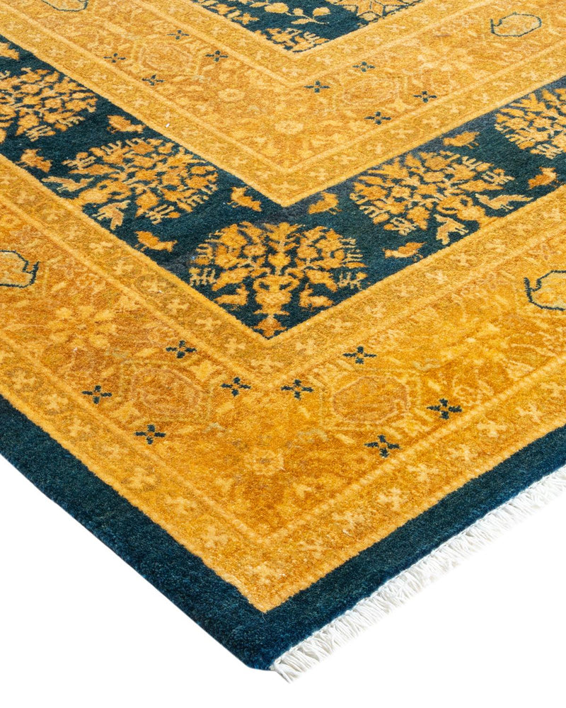 One-of-a-Kind Imported Hand-Knotted Area Rug  - Green, 8' 2" x 10' 2" - Modern Rug Importers