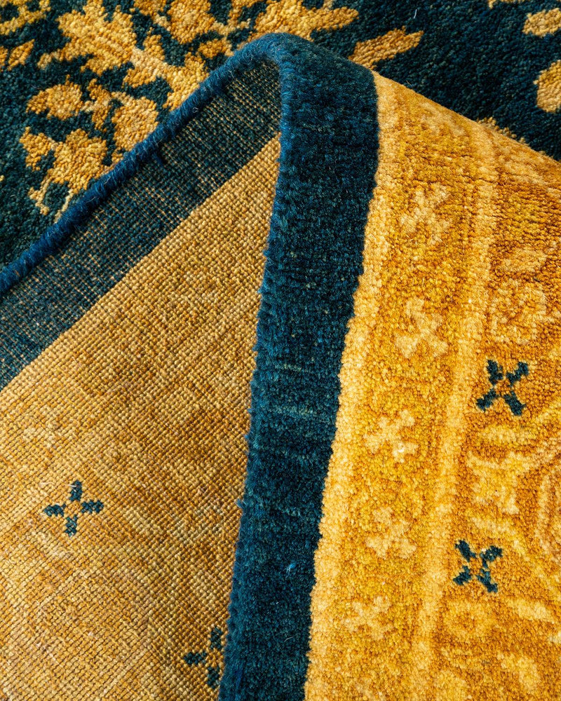 One-of-a-Kind Imported Hand-Knotted Area Rug  - Green, 8' 2" x 10' 2" - Modern Rug Importers