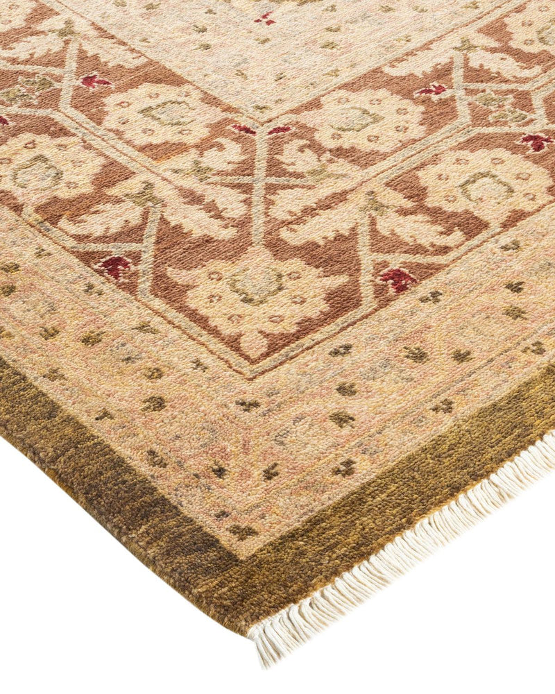 One-of-a-Kind Imported Hand-Knotted Area Rug  - Green, 9' 1" x 11' 10" - Modern Rug Importers