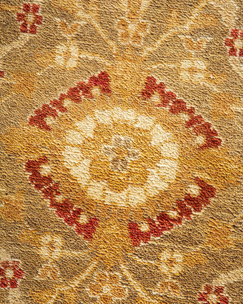 One-of-a-Kind Imported Hand-Knotted Area Rug  - Green, 9' 1" x 11' 10" - Modern Rug Importers