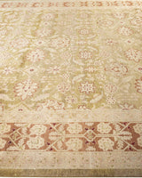 One-of-a-Kind Imported Hand-Knotted Area Rug  - Green, 9' 1" x 11' 10" - Modern Rug Importers