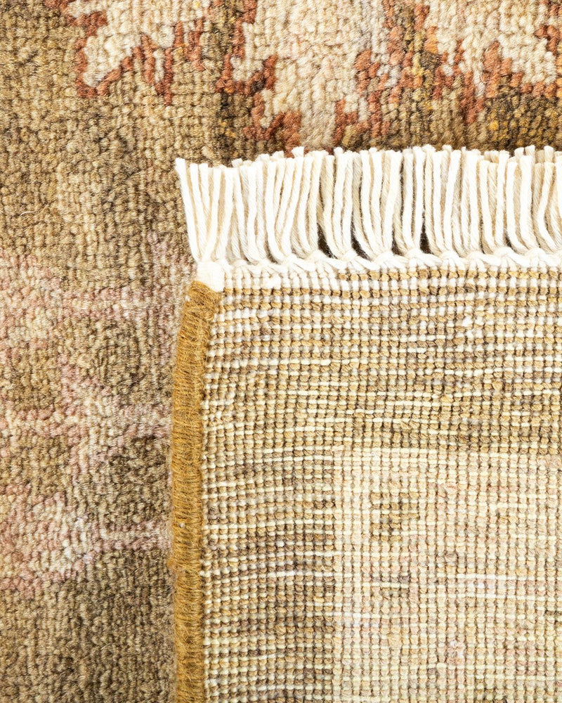 One-of-a-Kind Imported Hand-Knotted Area Rug  - Green, 9' 1" x 11' 10" - Modern Rug Importers