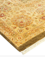 One-of-a-Kind Imported Hand-Knotted Area Rug  - Green, 9' 2" x 12' 4" - Modern Rug Importers