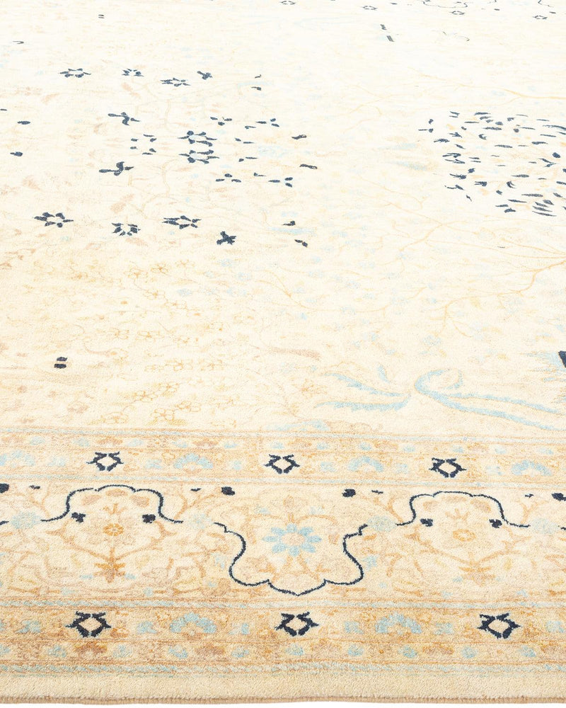 One-of-a-Kind Imported Hand-knotted Area Rug  - Ivory, 10' 1" x 15' 2" - Modern Rug Importers