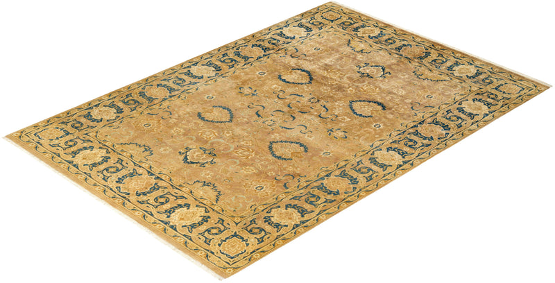 One-of-a-Kind Imported Hand-knotted Area Rug  - Ivory,  5' 10" x 8' 8" - Modern Rug Importers
