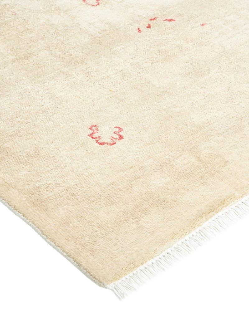 One-of-a-Kind Imported Hand-Knotted Area Rug  - Ivory, 6' 0" x 9' 2" - Modern Rug Importers