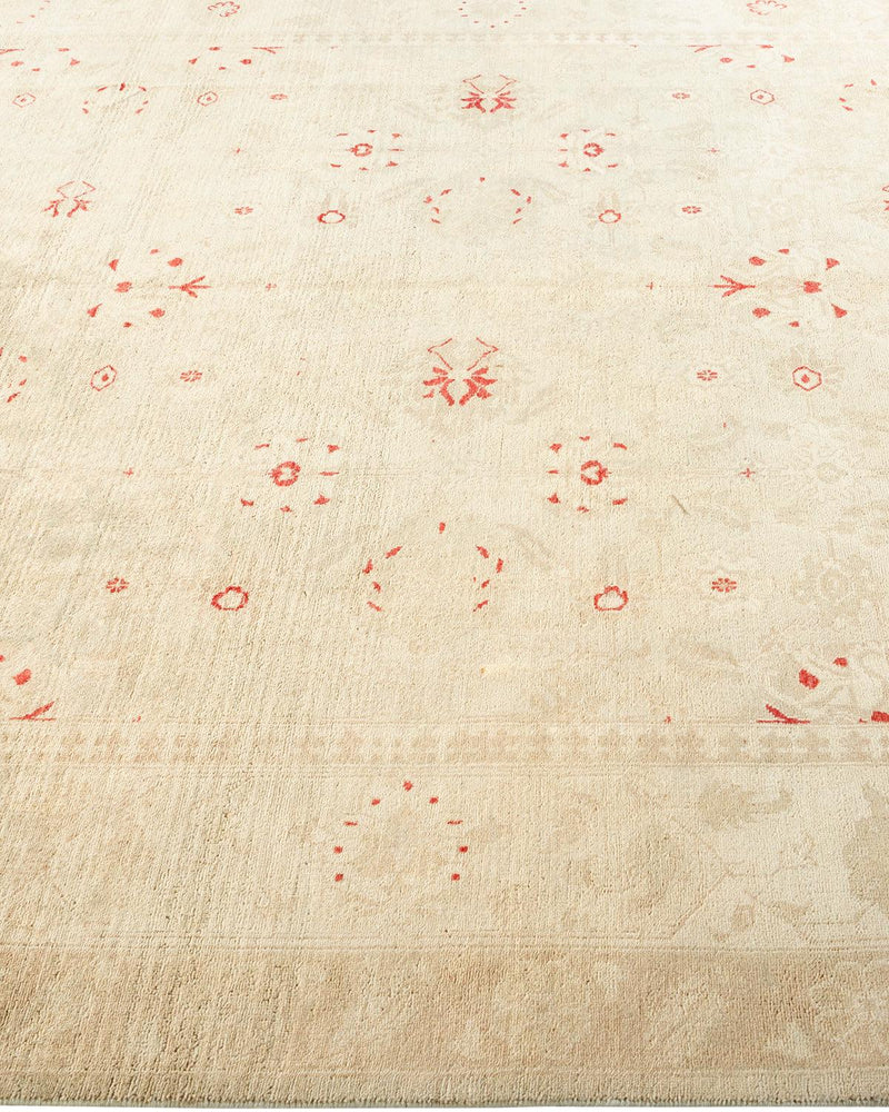 One-of-a-Kind Imported Hand-Knotted Area Rug  - Ivory, 6' 0" x 9' 2" - Modern Rug Importers