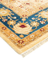 One-of-a-Kind Imported Hand-Knotted Area Rug  - Ivory, 6' 2" x 9' 1" - Modern Rug Importers