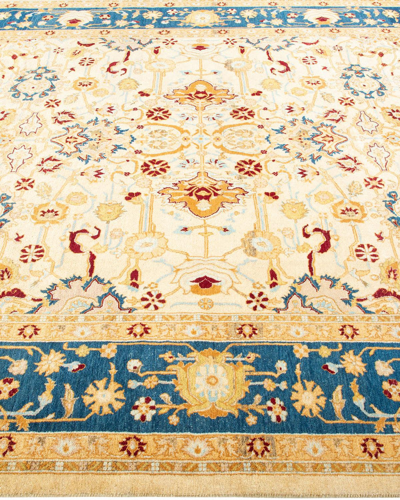 One-of-a-Kind Imported Hand-Knotted Area Rug  - Ivory, 6' 2" x 9' 1" - Modern Rug Importers
