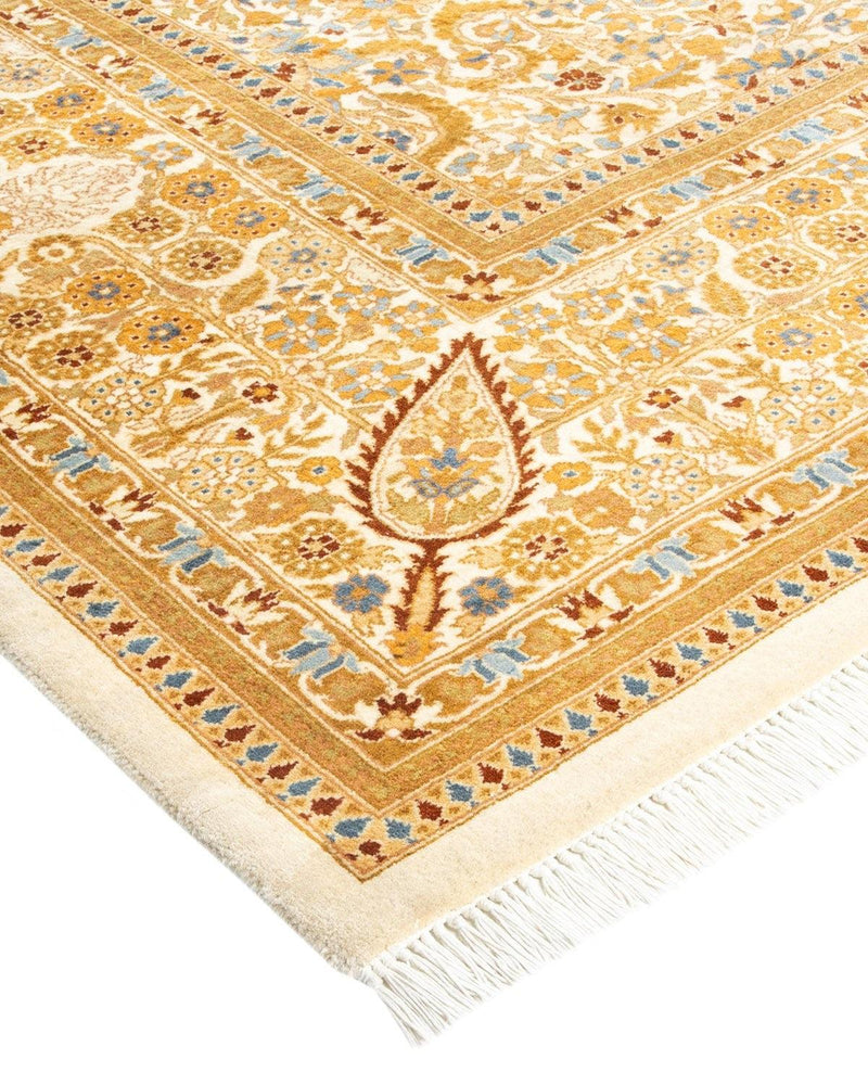 One-of-a-Kind Imported Hand-Knotted Area Rug  - Ivory, 6' 2" x 9' 2" - Modern Rug Importers