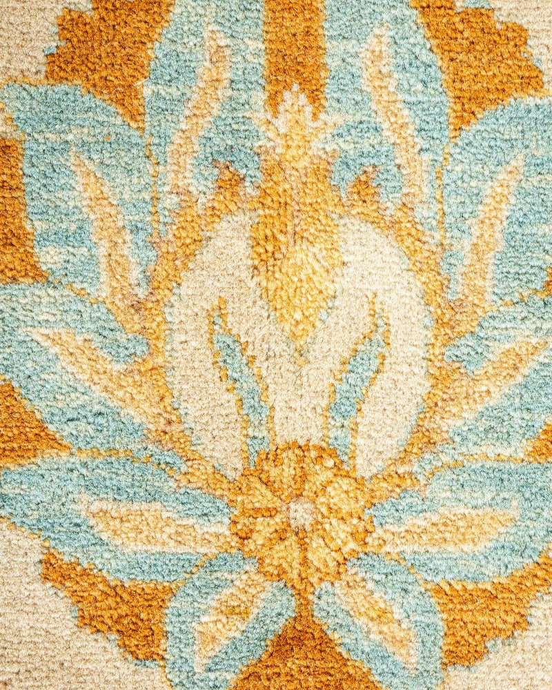 One-of-a-Kind Imported Hand-Knotted Area Rug  - Ivory, 6' 2" x 9' 2" - Modern Rug Importers