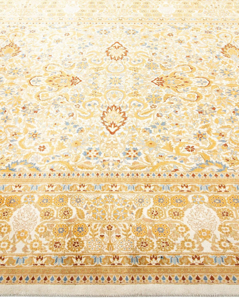One-of-a-Kind Imported Hand-Knotted Area Rug  - Ivory, 6' 2" x 9' 2" - Modern Rug Importers