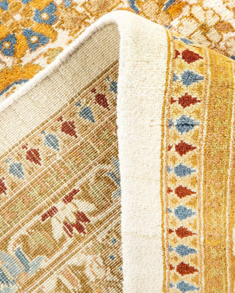One-of-a-Kind Imported Hand-Knotted Area Rug  - Ivory, 6' 2" x 9' 2" - Modern Rug Importers
