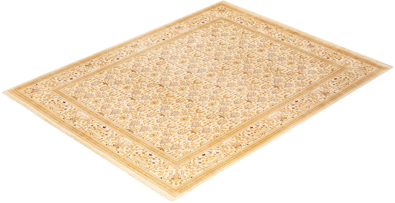 One-of-a-Kind Imported Hand-Knotted Area Rug  - Ivory, 7' 10" x 10' 1" - Modern Rug Importers