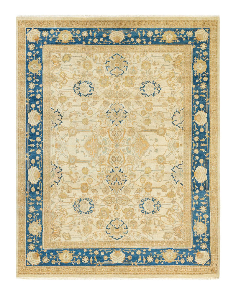 One-of-a-Kind Imported Hand-Knotted Area Rug  - Ivory, 8' 1" x 10' 1" - Modern Rug Importers