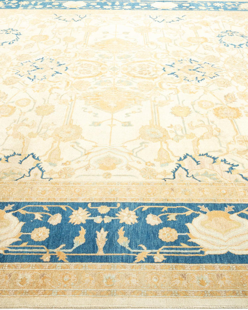 One-of-a-Kind Imported Hand-Knotted Area Rug  - Ivory, 8' 1" x 10' 1" - Modern Rug Importers