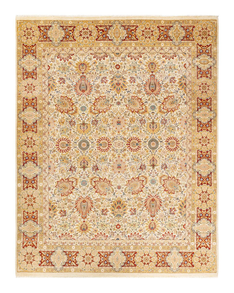 One-of-a-Kind Imported Hand-Knotted Area Rug  - Ivory, 8' 1" x 10' 3" - Modern Rug Importers