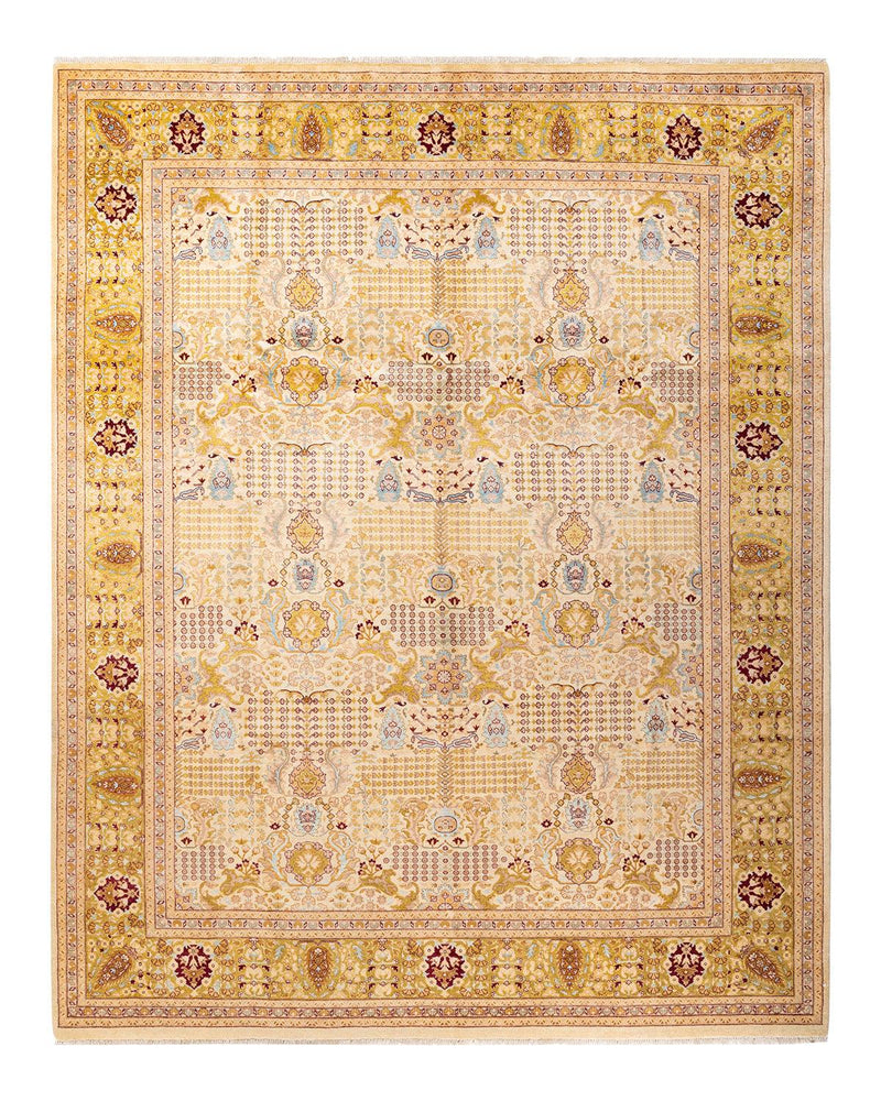 One-of-a-Kind Imported Hand-Knotted Area Rug  - Ivory, 8' 2" x 10' 2" - Modern Rug Importers