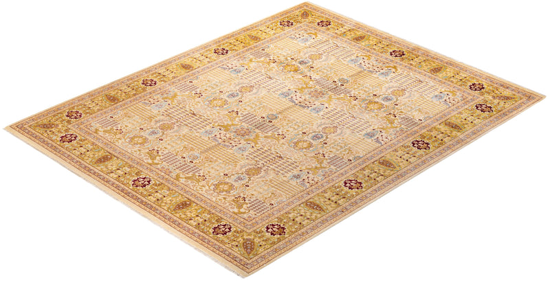 One-of-a-Kind Imported Hand-Knotted Area Rug  - Ivory, 8' 2" x 10' 2" - Modern Rug Importers