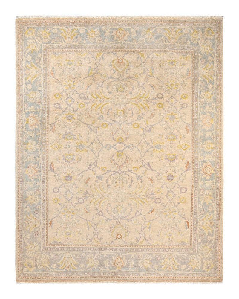 One-of-a-Kind Imported Hand-Knotted Area Rug  - Ivory, 8' 2" x 10' 3" - Modern Rug Importers