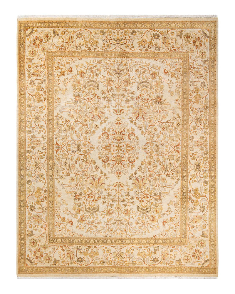 One-of-a-Kind Imported Hand-Knotted Area Rug  - Ivory, 8' 2" x 10' 4" - Modern Rug Importers