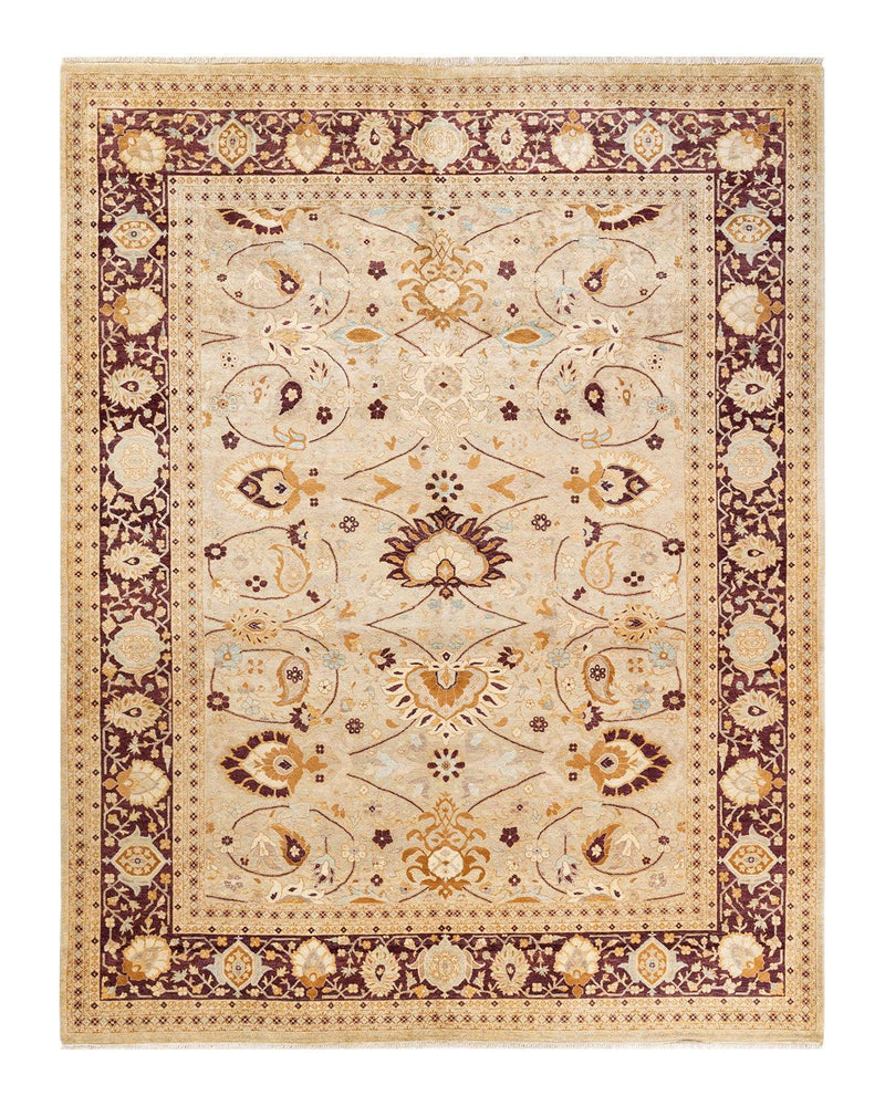 One-of-a-Kind Imported Hand-Knotted Area Rug  - Ivory, 8' 2" x 10' 4" - Modern Rug Importers