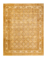 One-of-a-Kind Imported Hand-Knotted Area Rug  - Ivory, 8' 2" x 10' 4" - Modern Rug Importers