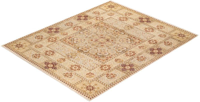 One-of-a-Kind Imported Hand-Knotted Area Rug  - Ivory, 8' 2" x 10' 4" - Modern Rug Importers
