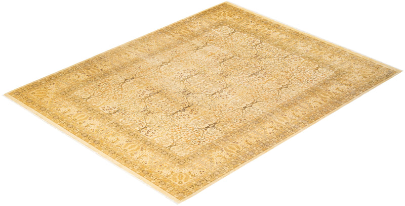 One-of-a-Kind Imported Hand-Knotted Area Rug  - Ivory, 8' 2" x 10' 4" - Modern Rug Importers