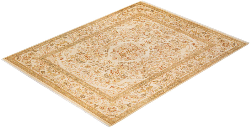 One-of-a-Kind Imported Hand-Knotted Area Rug  - Ivory, 8' 2" x 10' 4" - Modern Rug Importers