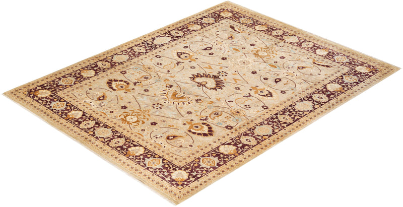 One-of-a-Kind Imported Hand-Knotted Area Rug  - Ivory, 8' 2" x 10' 4" - Modern Rug Importers