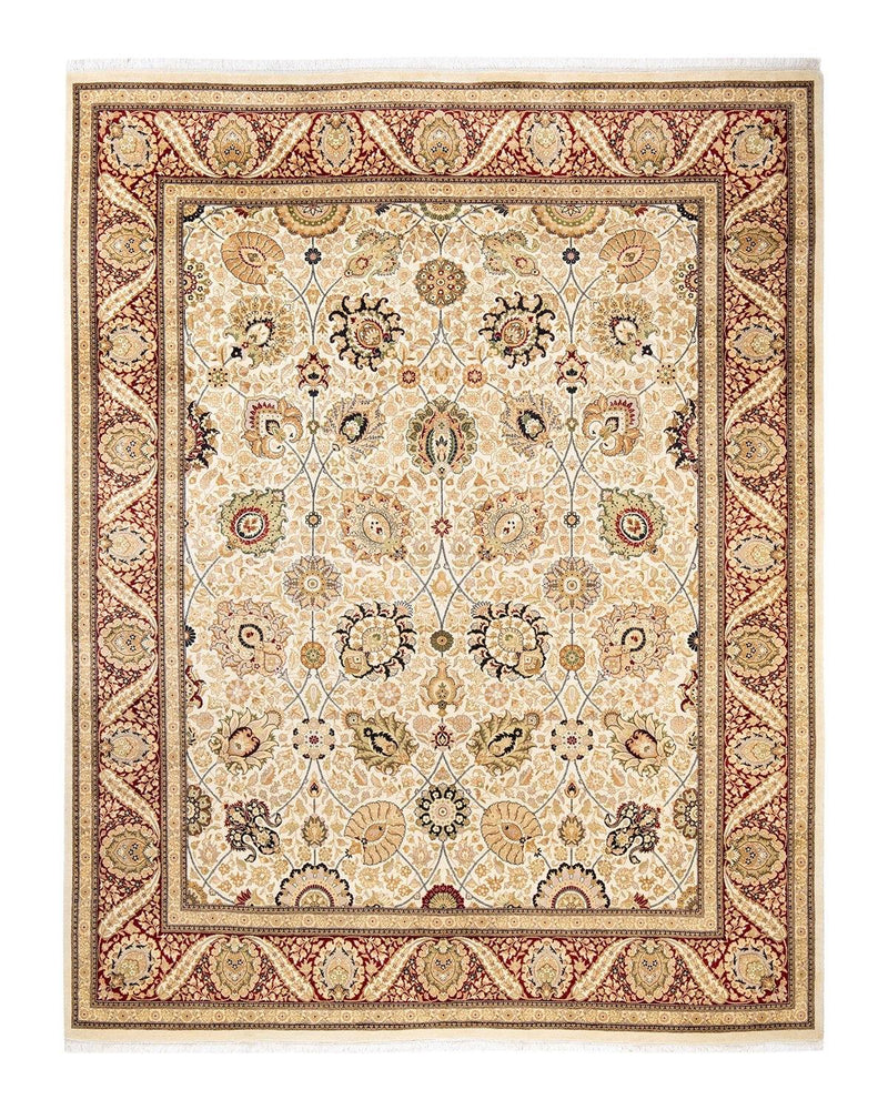One-of-a-Kind Imported Hand-Knotted Area Rug  - Ivory, 8' 3" x 10' 6" - Modern Rug Importers