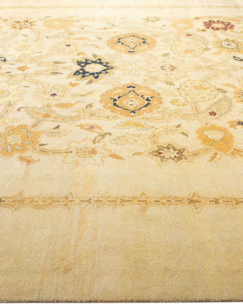 One-of-a-Kind Imported Hand-Knotted Area Rug  - Ivory, 9' 1" x 12' 0" - Modern Rug Importers