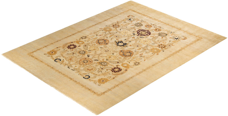 One-of-a-Kind Imported Hand-Knotted Area Rug  - Ivory, 9' 1" x 12' 0" - Modern Rug Importers